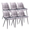 Imagen de Juego de sillas de Comedor acolchonada en terciopelo set x 6 unidades
